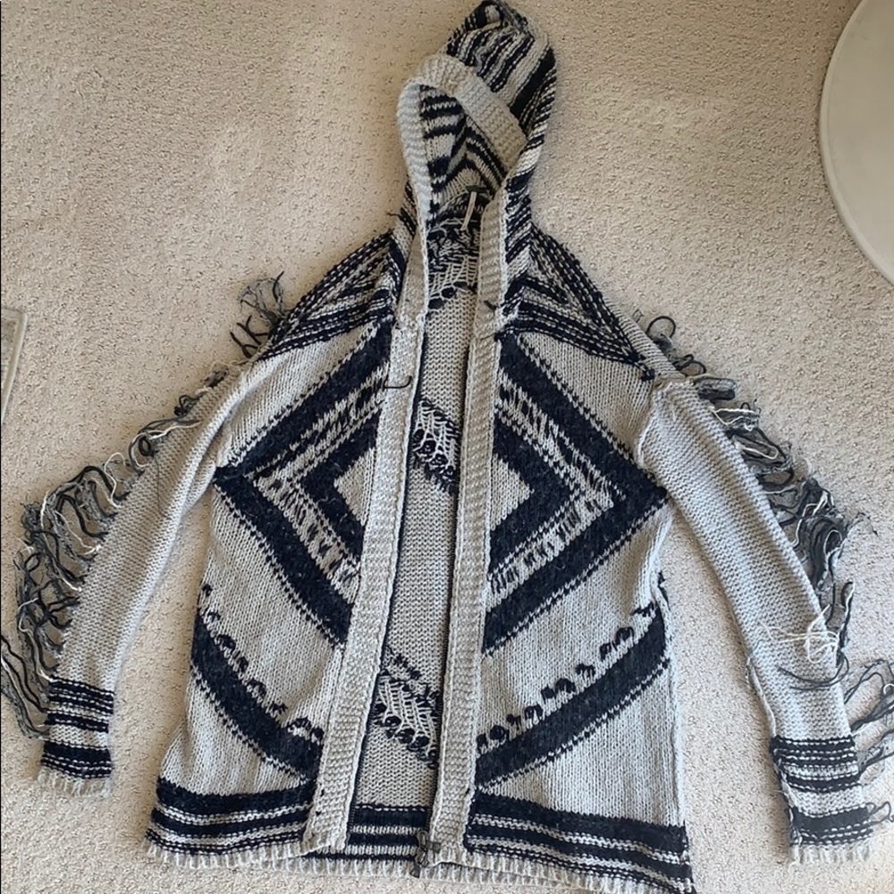 Free People XS Show Me The Way fringe cardigan
